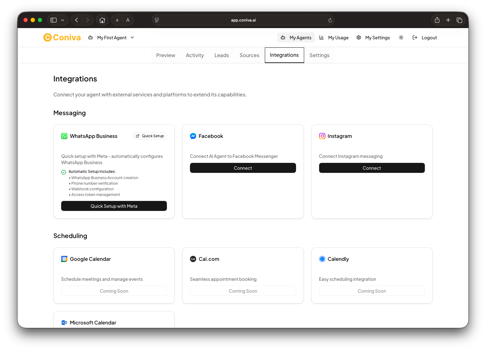 Integrations Dashboard